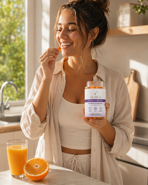 AUREA Vitality Boost - Gomitas de Energía sabor Cítricos y Maracuyá