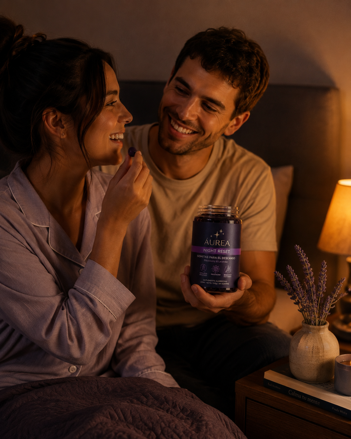 AUREA Night Reset - Gomitas para el Descanso sabor Moras y Lavanda